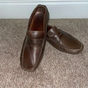 Clarks Driving Loafers Men's 12M Brown Leather Slip On Moccasin Shoes‎ 71281